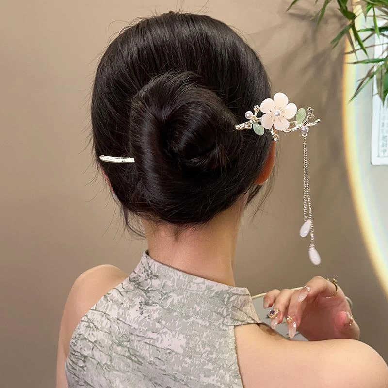 古风流苏发簪女夏季配旗袍汉服盘发宫灯簪子发钗头饰