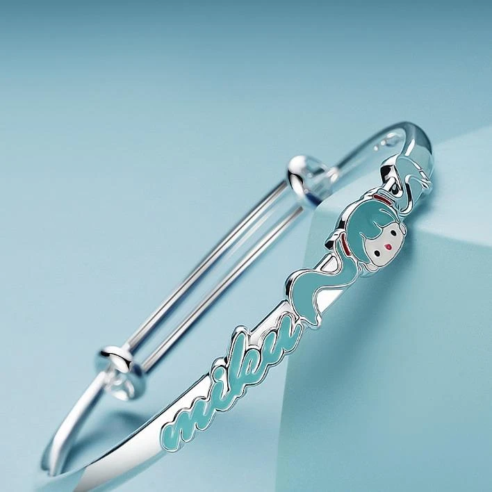 合金手链 新款初音未来银色手环手镯送闺蜜学生女生女朋友情人节