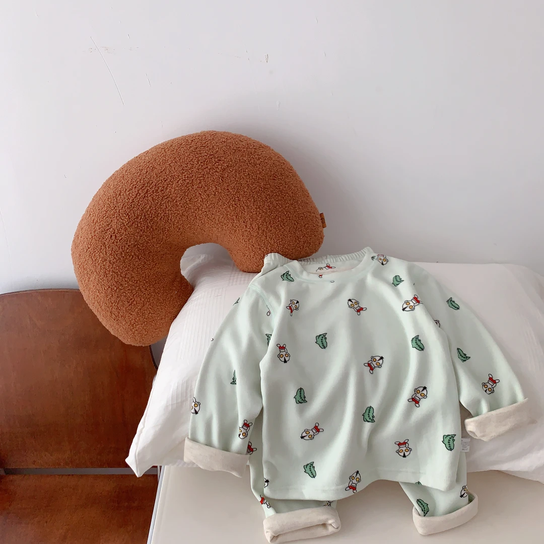 新款洹彩柔软亲肤透气羽绒蚕丝长袖长裤内衣套装