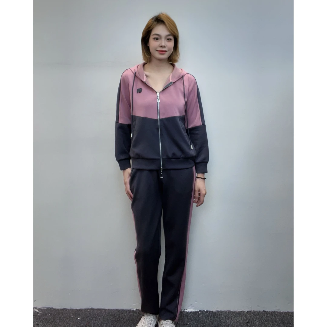 秋冬新款时尚洋气高级显瘦大码运动套装减龄宽松气质运动服