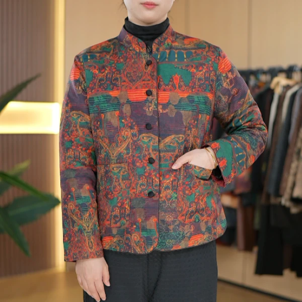 敦煌壁画·双面穿绣花棉服GT0139