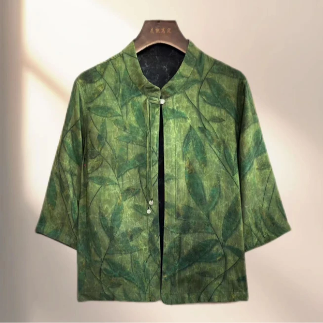 [杭锦绸装]设计新款典藏老料高档显瘦新中式百搭双面穿外套