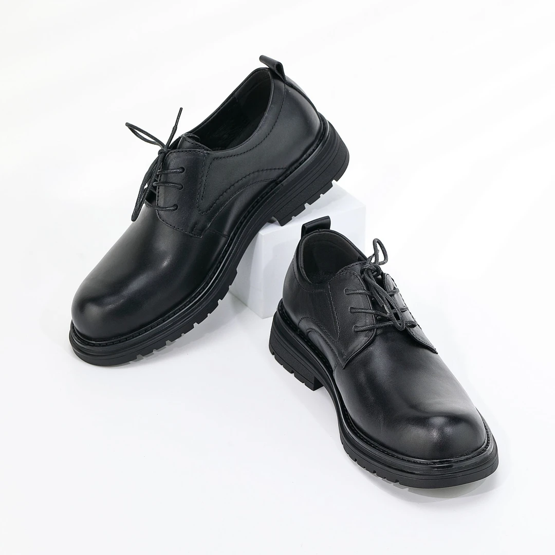 康德路英伦风商务正装男士休闲皮鞋上班通勤防滑耐磨皮鞋男款真皮