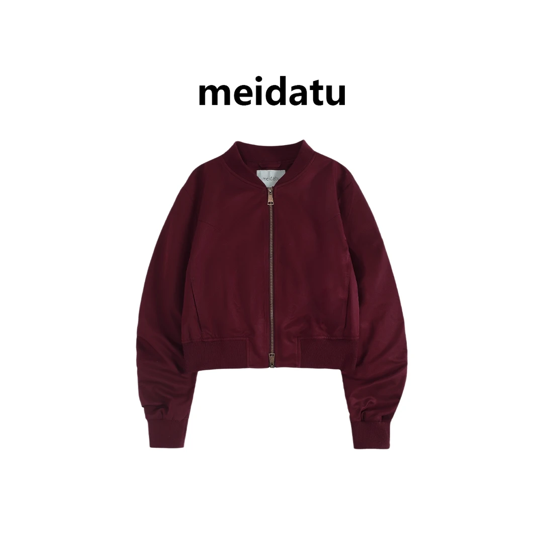 美哒兔(清版)（休斯顿街区）美式复古短款棒球服夹克外套（bk2683-9Q