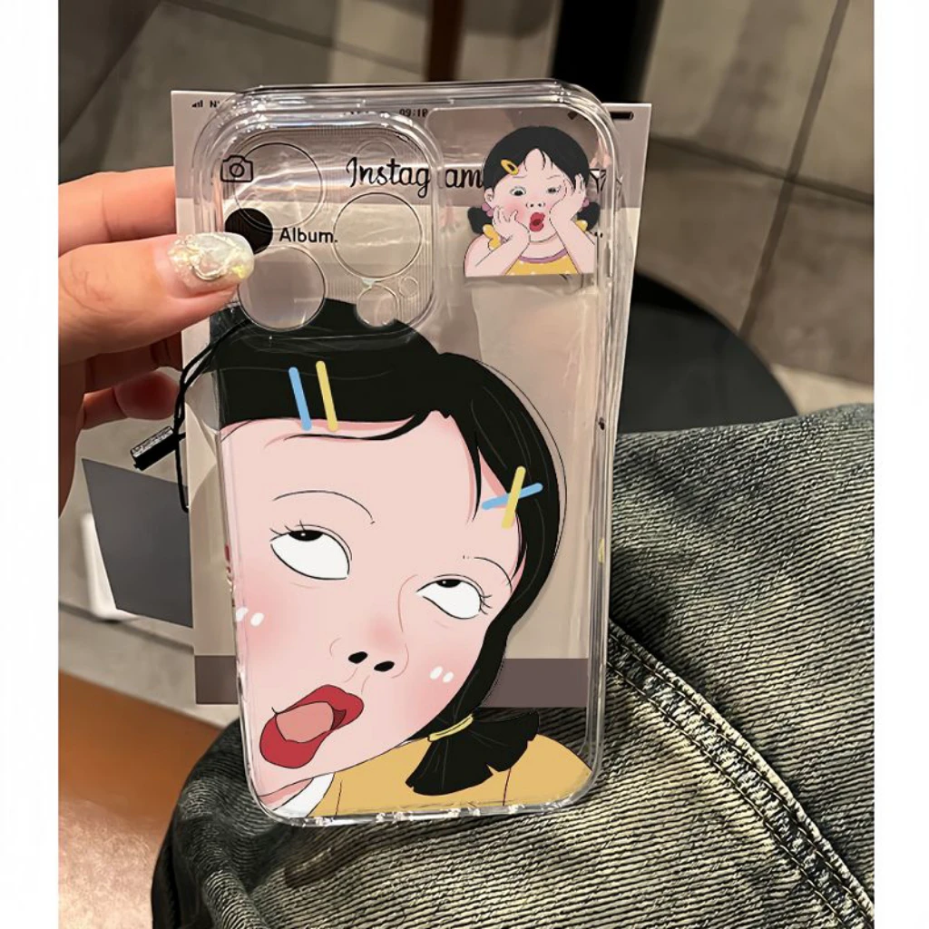搞怪女孩适用苹果15pro/14手机壳11iphone13女12小米vivo华为oppo