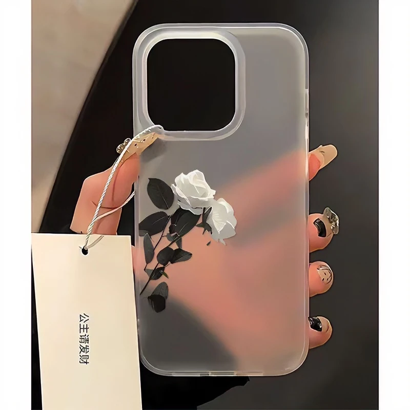艺术花朵适用苹果15pro/14手机壳11iphone13女12小米vivo华为oppo