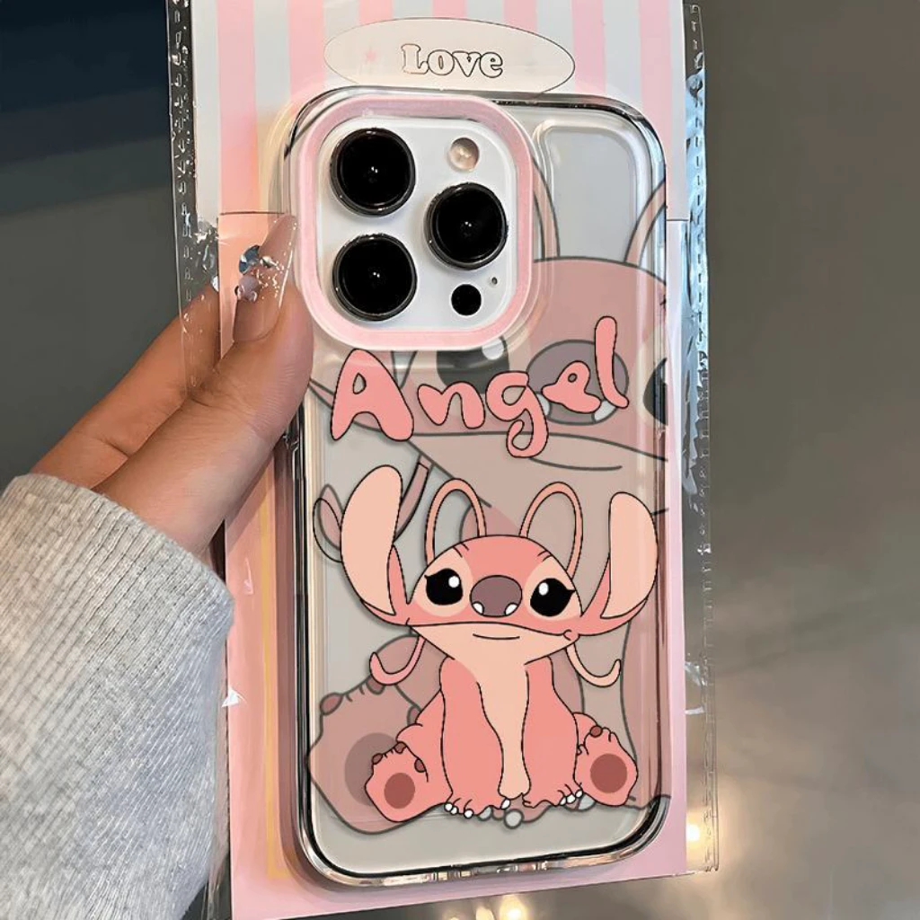 粉色安琪适用苹果15pro/14手机壳11iphone13女12小米vivo华为oppo