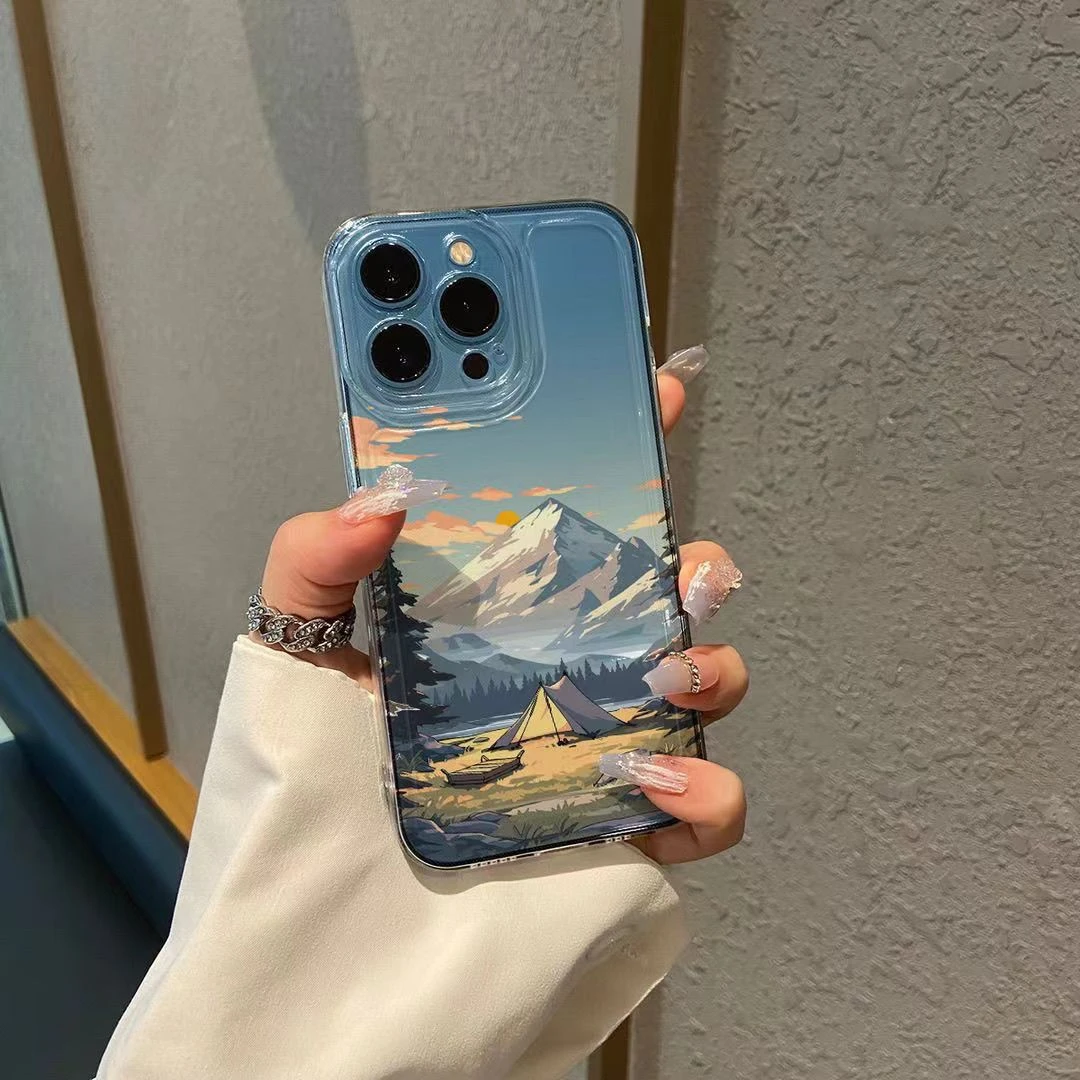 郊外风景适用苹果15pro/14手机壳11iphone13女12小米vivo华为oppo