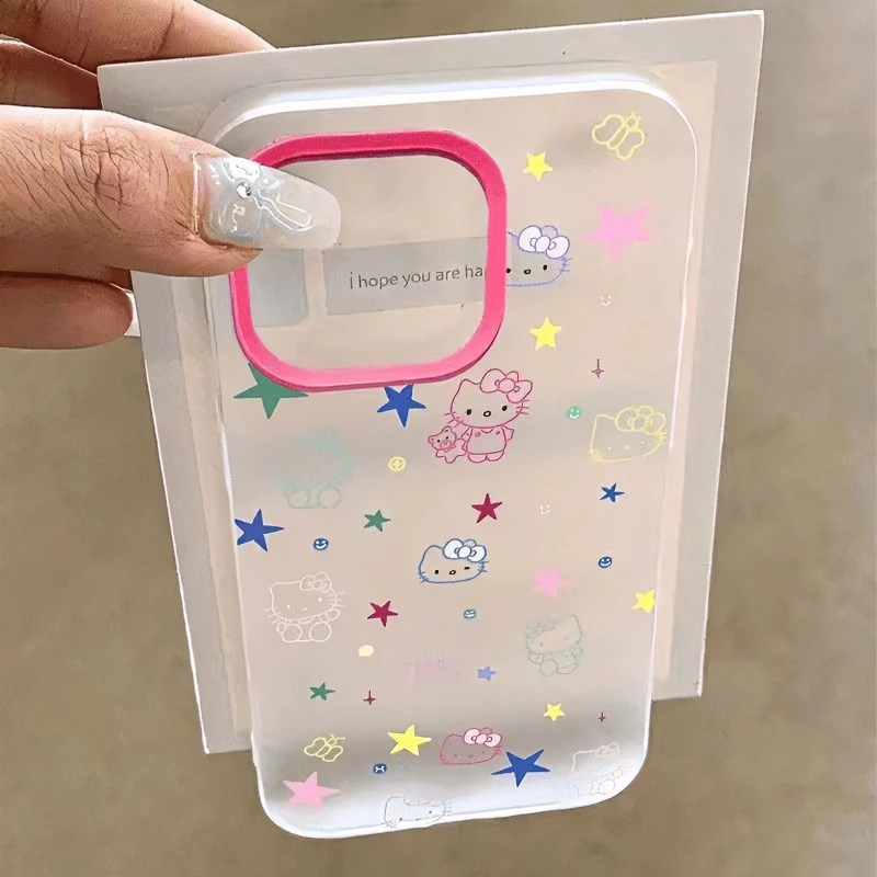 彩色kt猫适用苹果15pro/14手机壳11iphone13女12小米vivo华为oppo