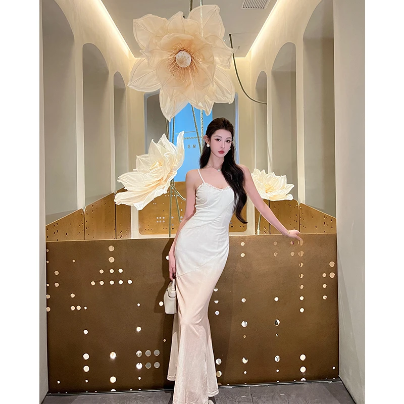 CUI CUI 崔崔【黄油巴斯克】设计款时尚轻奢吊带裙气质百搭C023504