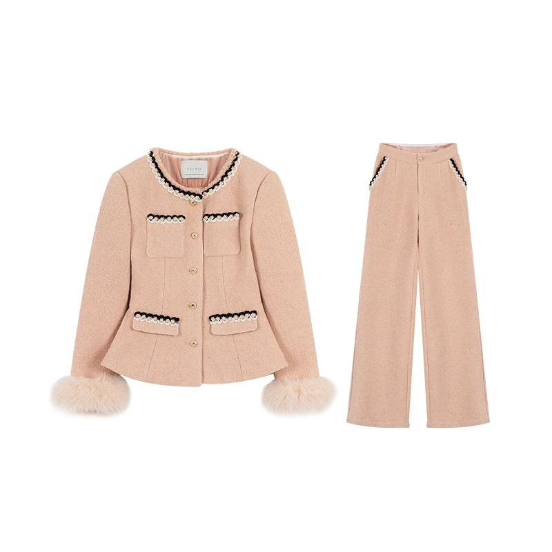 CUI CUI 崔崔【小香悠情】温柔小香风高级感重工羽绒服套装C024464