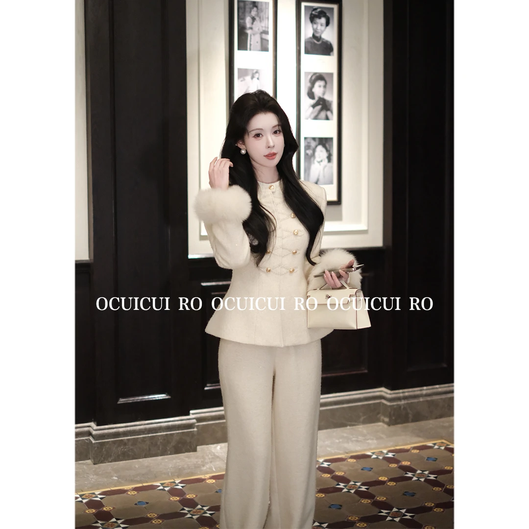 CUI CUI 崔崔【南屏晚风】法式短款气质小香风羽绒服套装女C024433