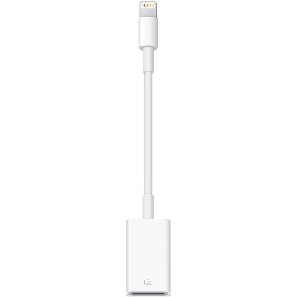 90新 Apple/苹果 闪电转 USB 相机转换器 苹果手机配件白色