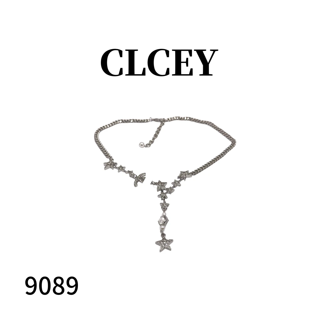 【9089】轻奢冷淡风十星Y字链Chocker