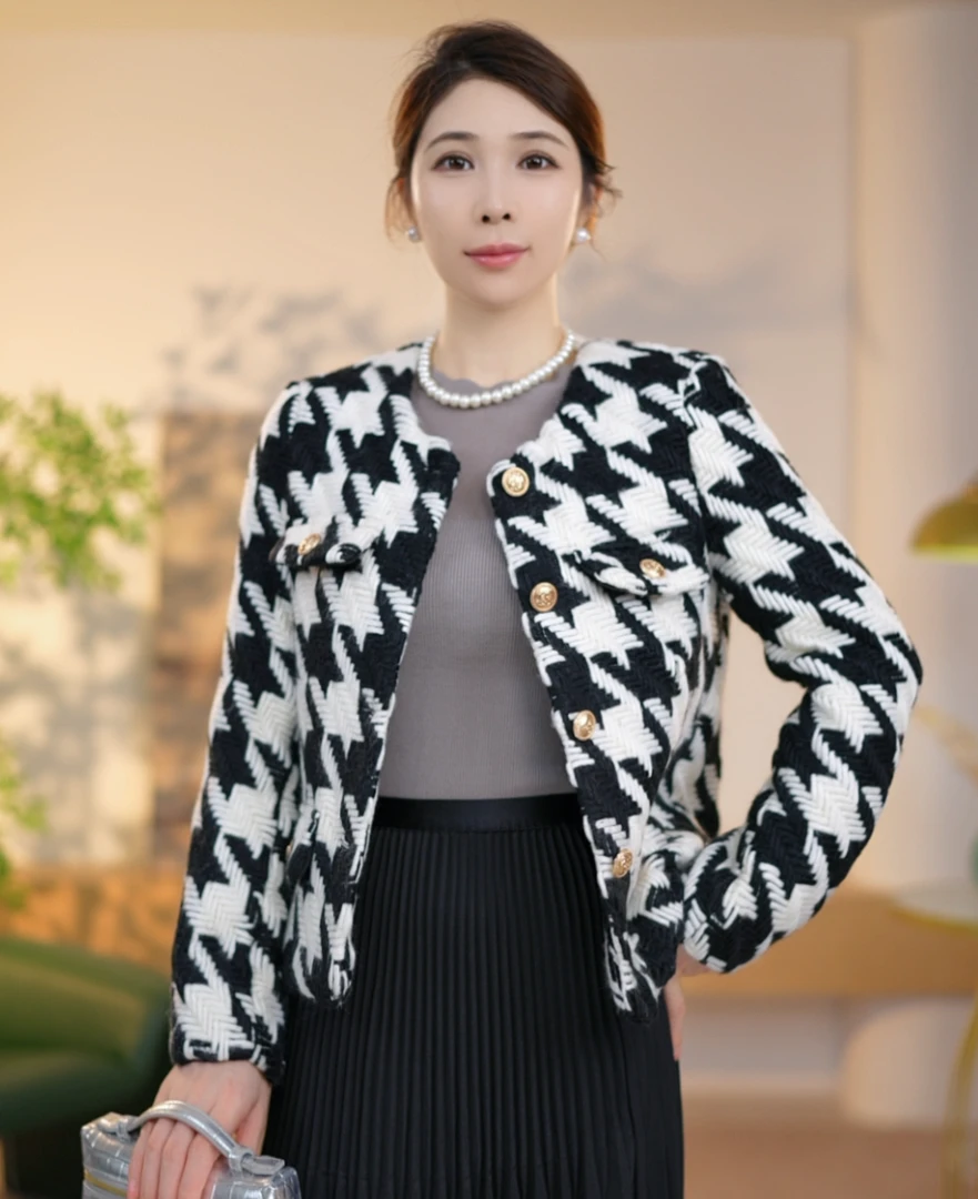 BOFAN博梵-气质减龄小个子设计感上衣小香风秋季女外套BF-24068