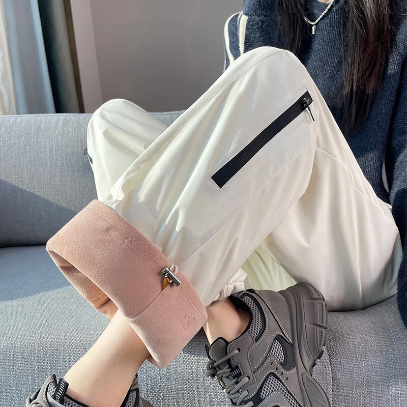 加绒工装裤女冬季2025新款爆款白色裤子哈尔滨零下40度保暖羽绒裤