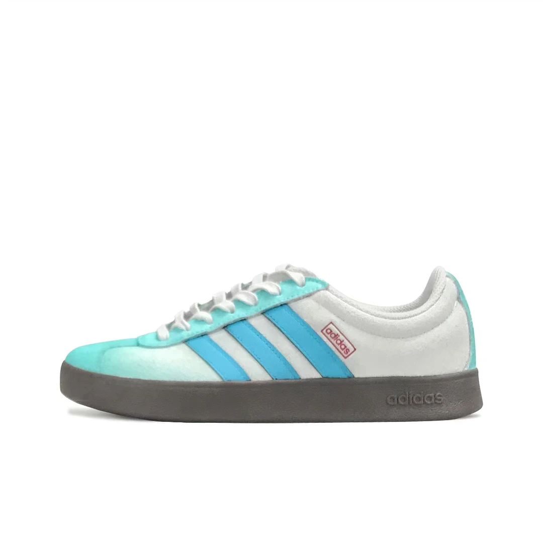 【定制球鞋】 adidas neo Vl Court 悠蓝轻踪 潮流复古 萌趣可爱