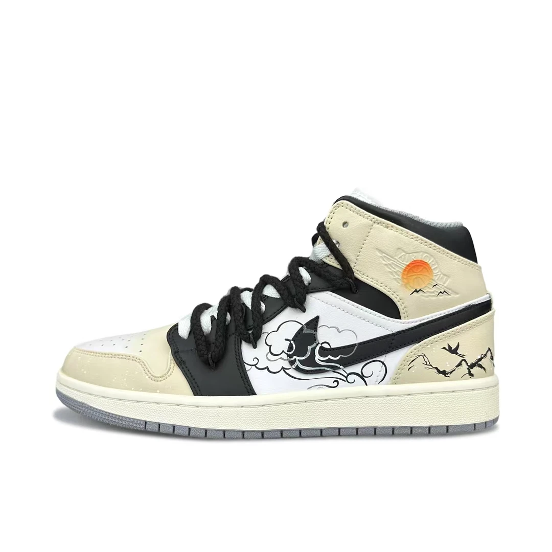 【定制球鞋】 Jordan Air Jordan 1 云深不知处 中帮复古篮球鞋