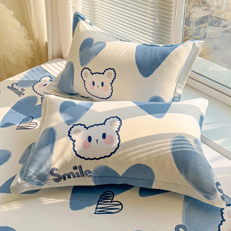 151 纯棉枕套 全棉枕头套 100棉成人枕头罩一对两只   个别微瑕