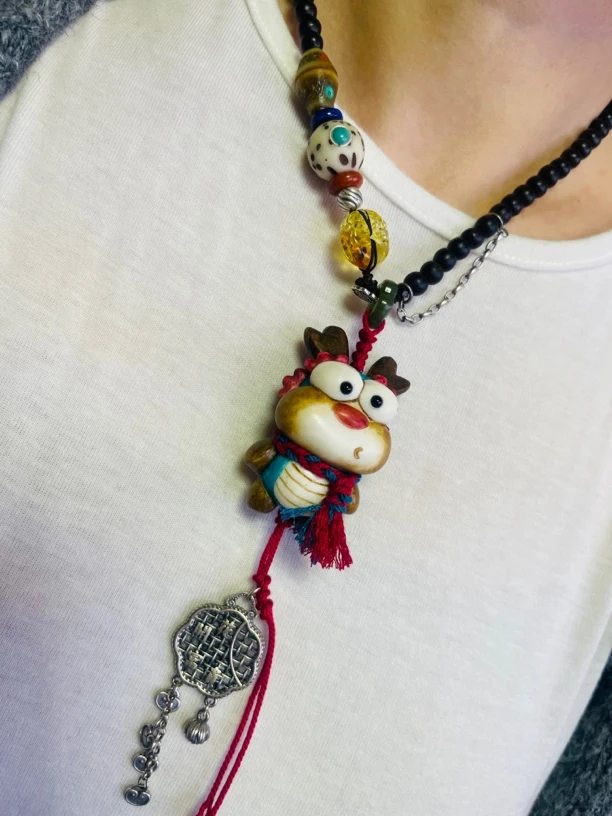 非金属木质吊坠 钱多多原创设计多宝项链（无吊坠）