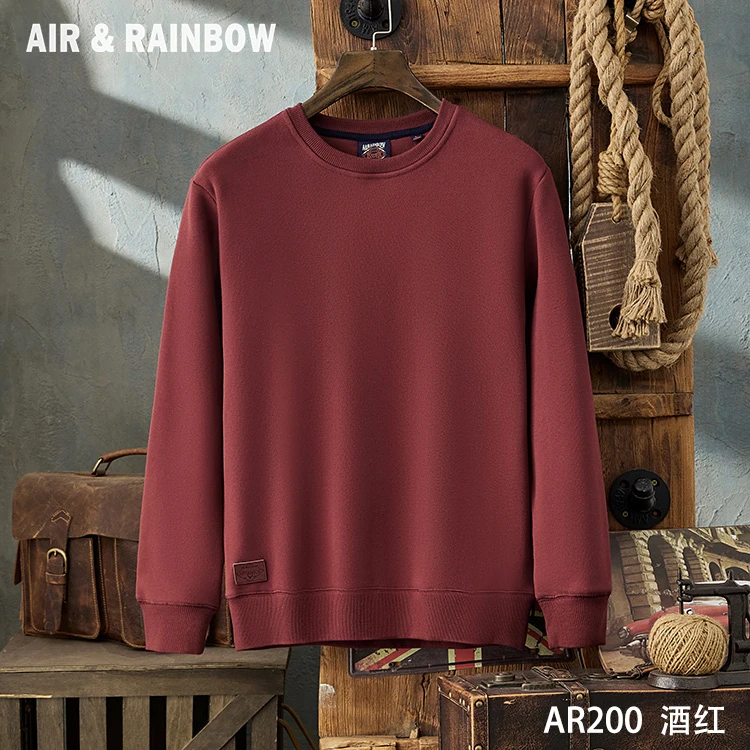 重磅450克加绒简约爆款加厚套头卫衣圆领上衣AR200