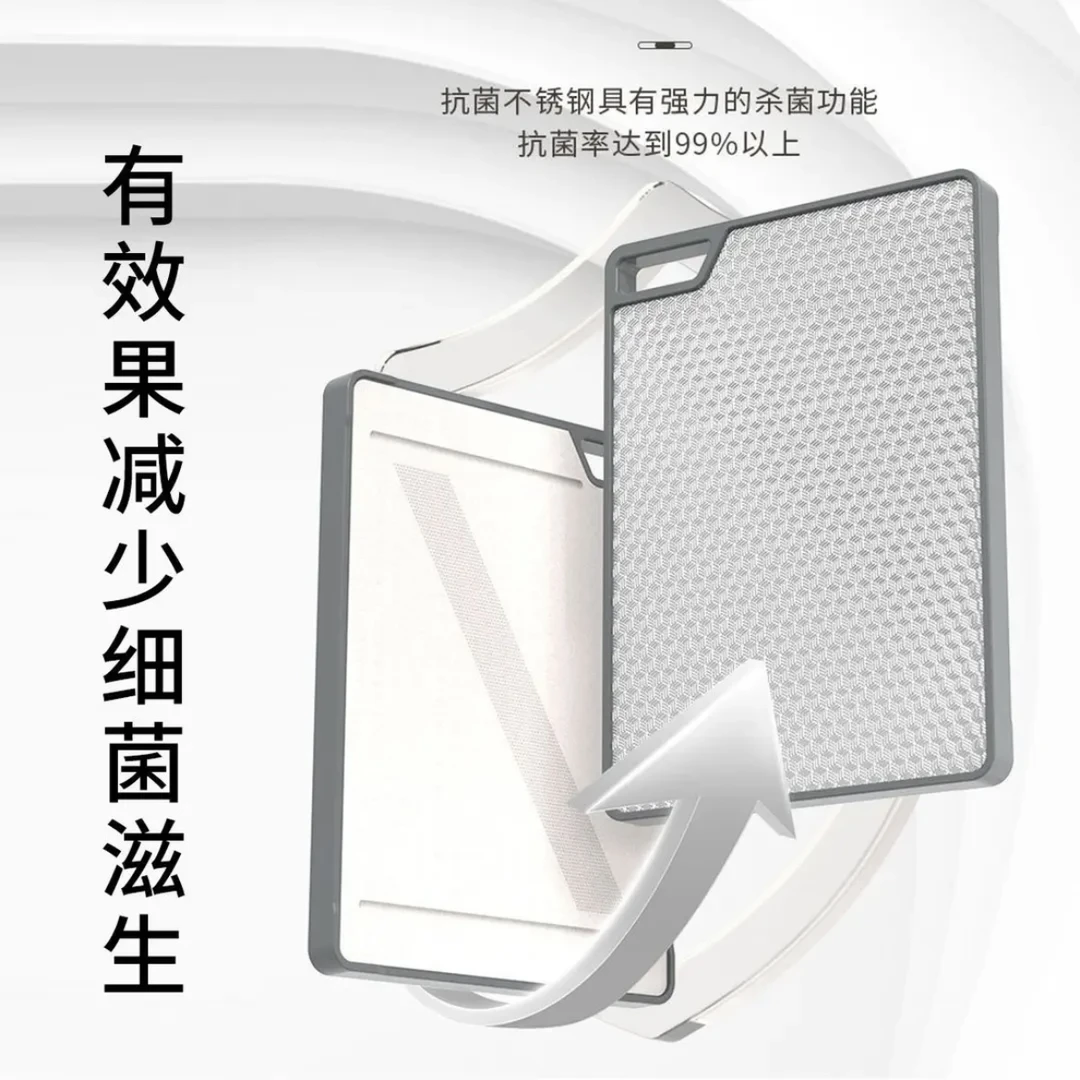 食品级不锈钢菜板防霉抗菌新款家用高档展板双面切菜板生疏分离