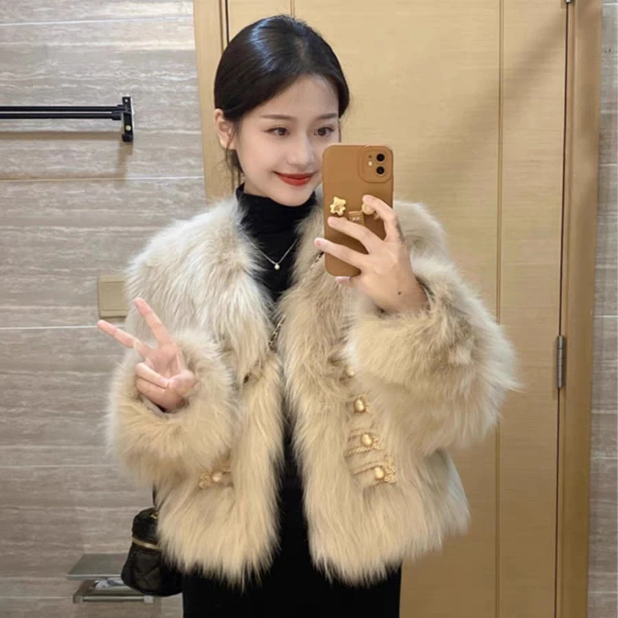 中长款编织韩版秋冬厚拼接气质时尚加厚短款小香风百搭上衣女网红