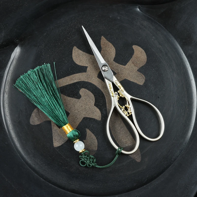 轻奢家用茶剪创意复古普洱茶剪刀茶叶包泡茶袋剪子茶艺茶道零配