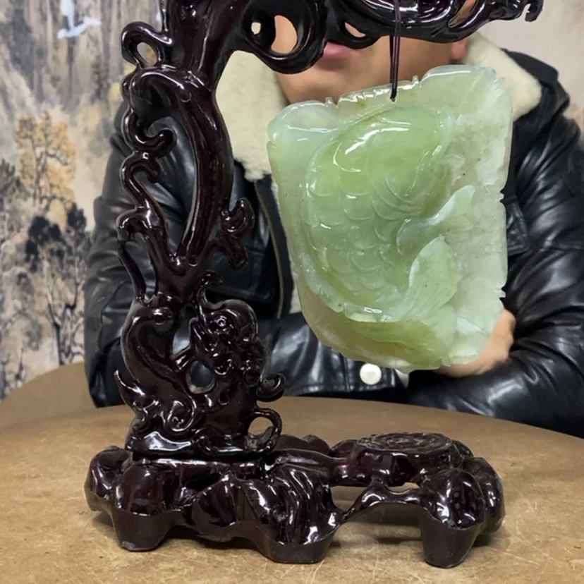 【闪购商品】岫玉摆件未镶嵌老*
