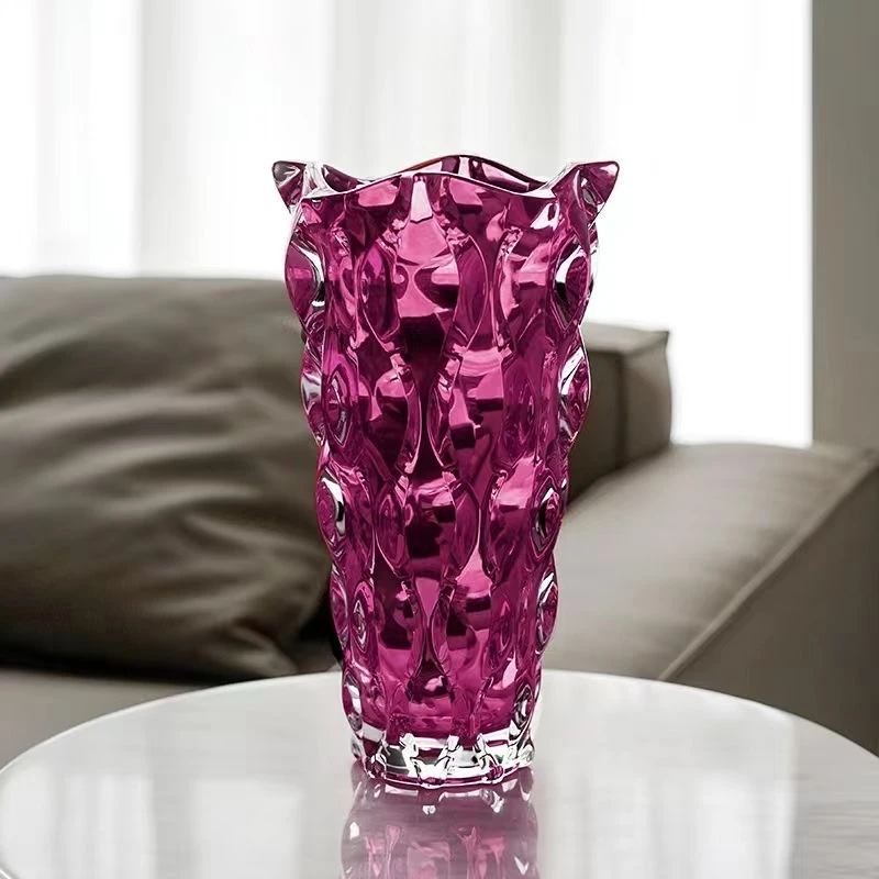 【紫色波西米亚】摆件装饰品花瓶玻璃器皿拉丝手工艺品陈列