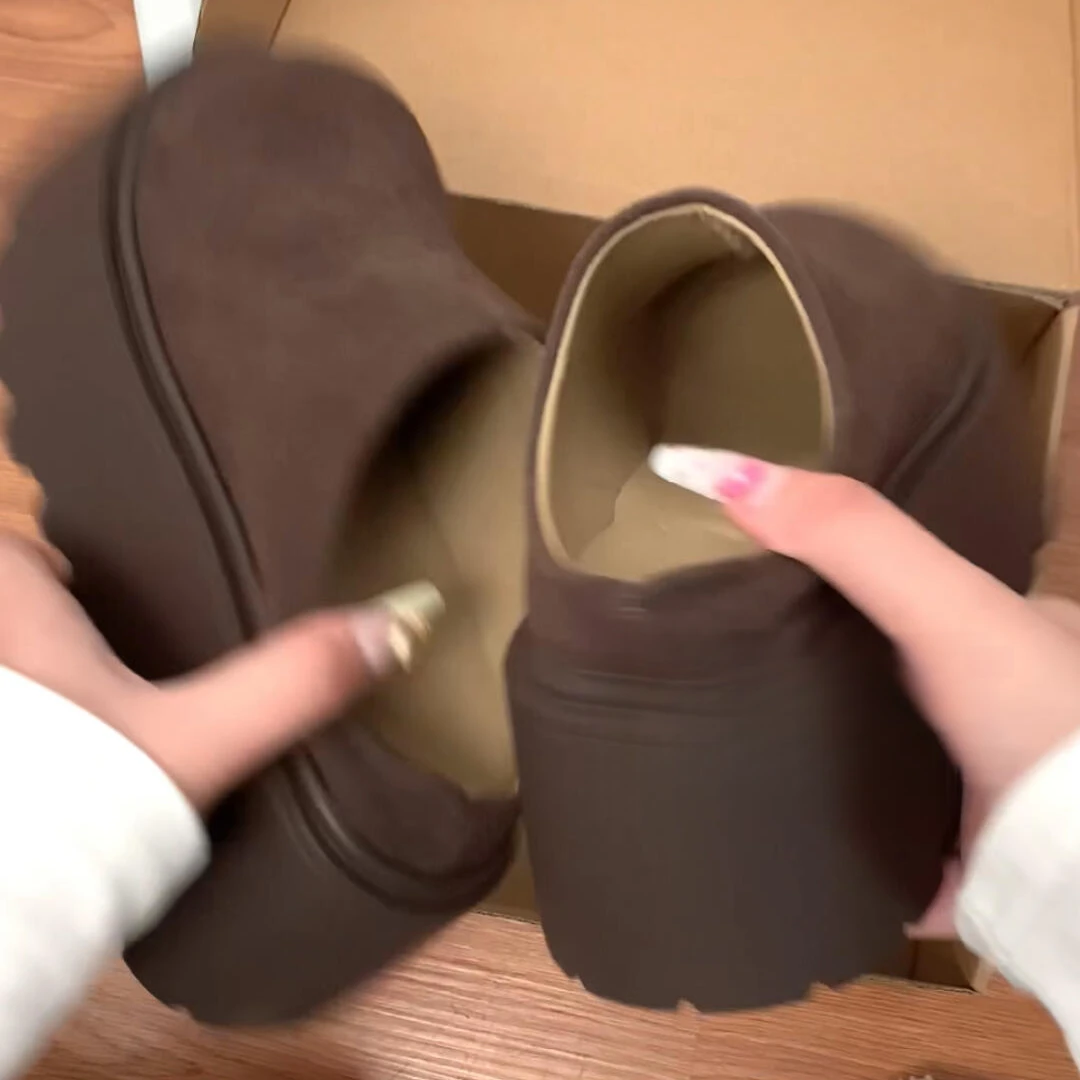 高级感包头半拖鞋女外穿2024年秋冬季新款懒人一脚蹬勃啃毛毛鞋