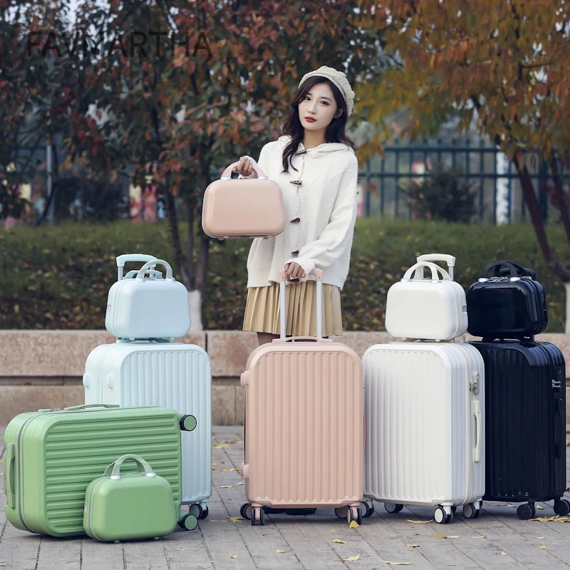 2023新款行李箱卡通学生拉杆箱男女旅行箱万向轮轻便PVC密码箱