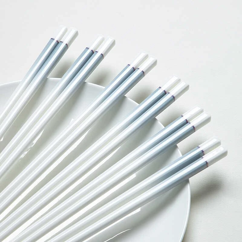 陶瓷筷子抗菌防霉防滑景德镇高档陶瓷筷子家用耐高温不变形轻奢