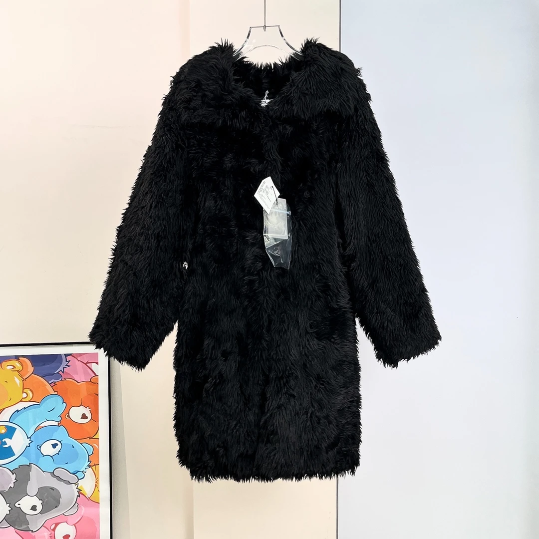 全新未使用 Balenciaga/巴黎世家 皮草外套/34码/成色/Xsps6236