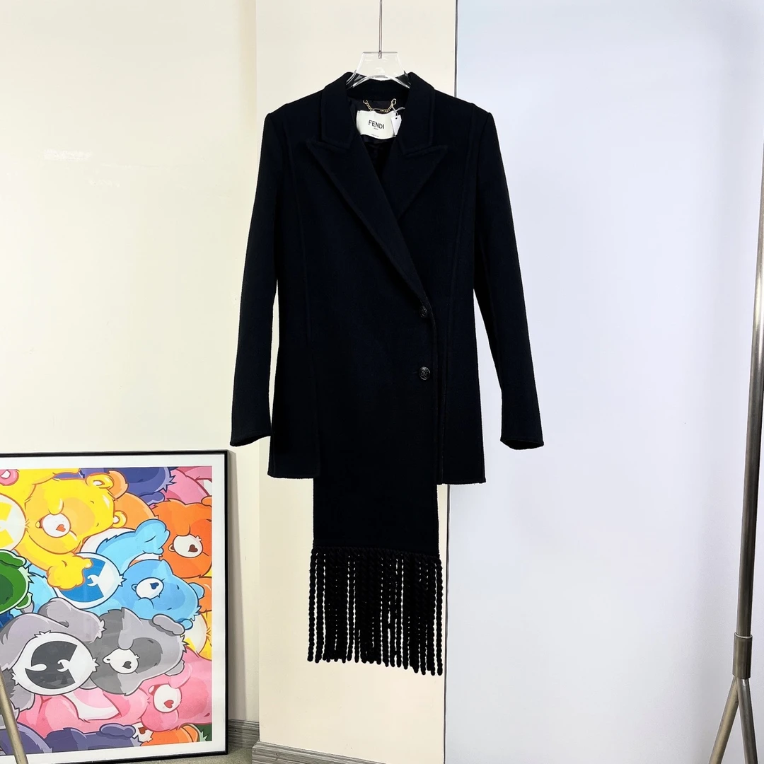 99新 FENDI/芬迪 毛呢大衣外套/36码/Xspn4645