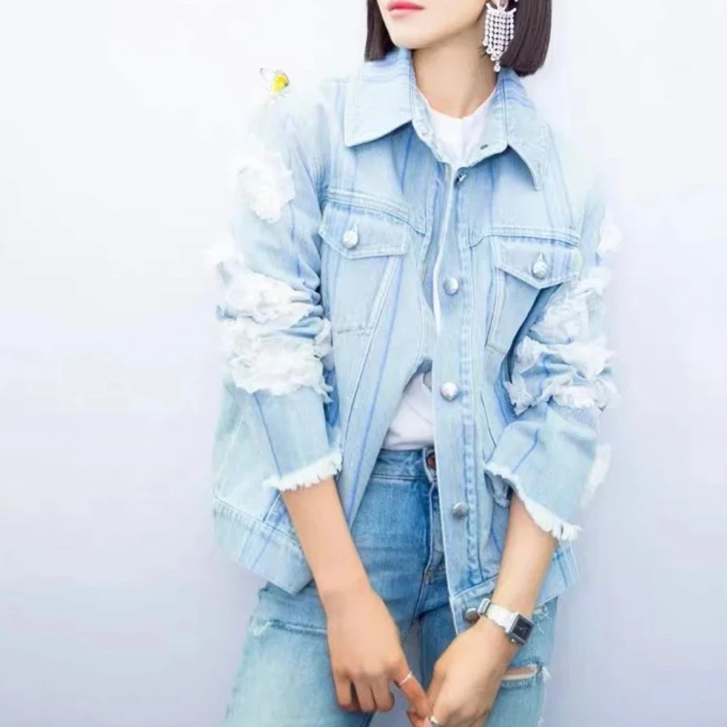 99新 Chanel/香奈儿 牛仔外套 /36码/Xsps9457