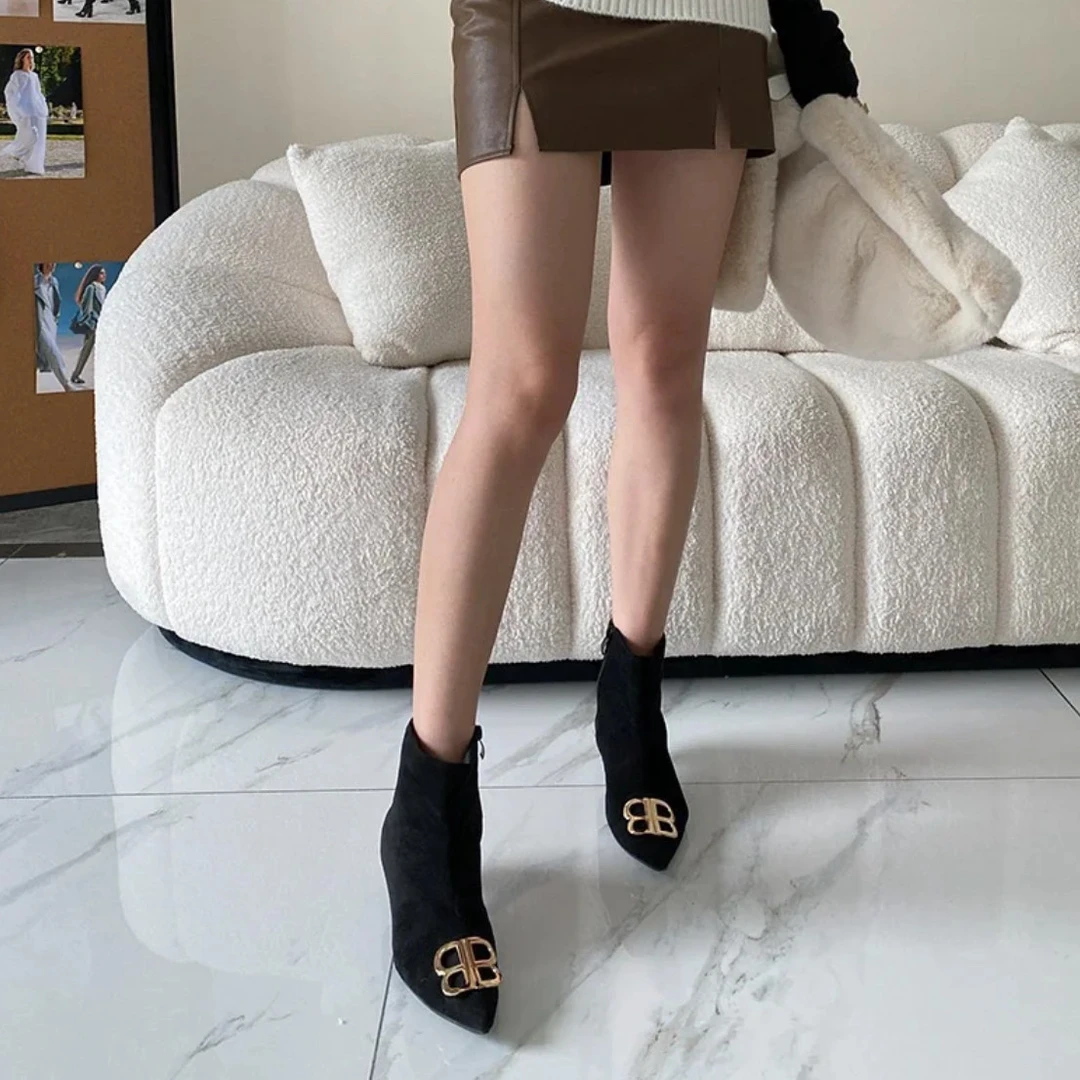95新 Balenciaga/巴黎世家 短靴/38.5码/Xsps9046