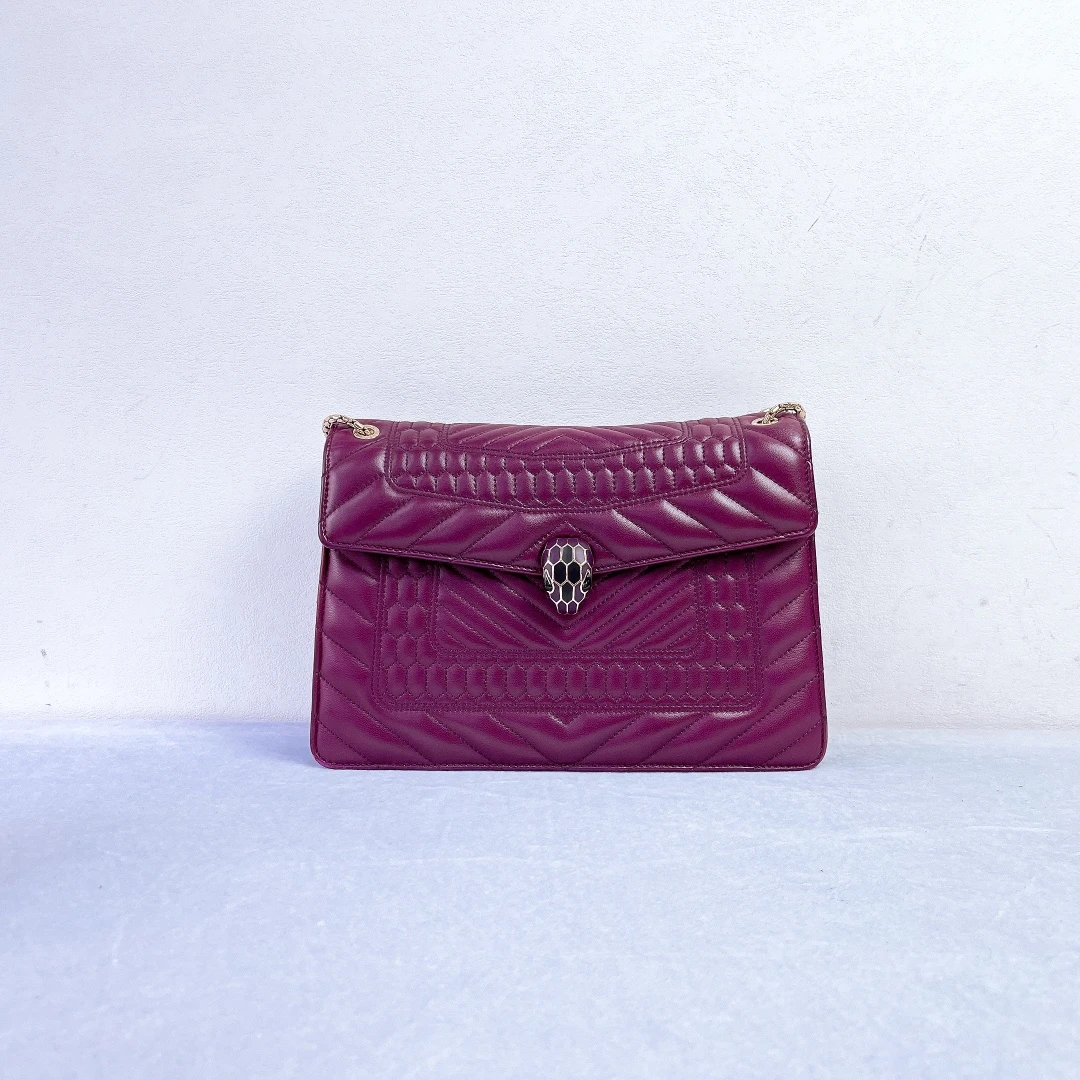 99新 BVLGARI/宝格丽 蛇头链条包/28*18码/成色/Xsr0685