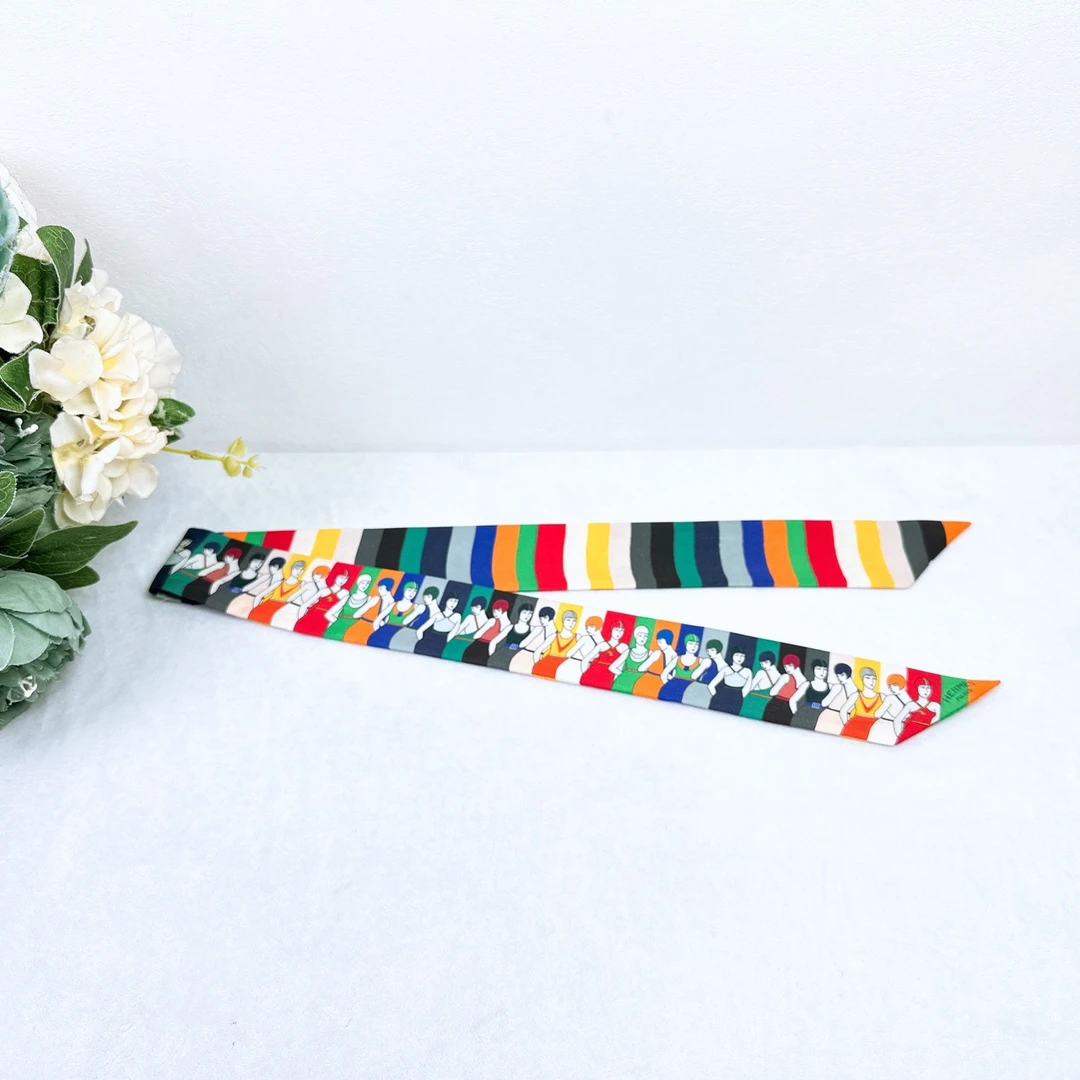 95新 Hermes/爱马仕 丝巾/5×86cm/成色95/Xsps4821