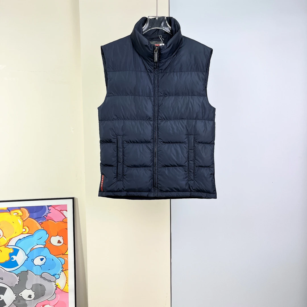 99新 Prada/普拉达 拼接羽绒马甲/48码/Xsp29276