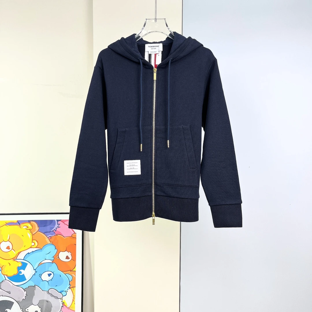 99新 THOMBROWNE 连帽拉链卫衣外套/38码/成色99/Xsp28823