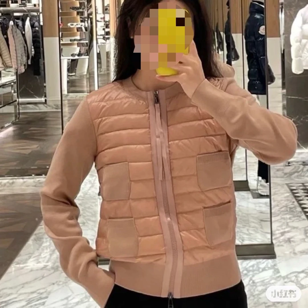 99新 MONCLER 针织拼接羽绒服/XL码/成色99/Xsp26959