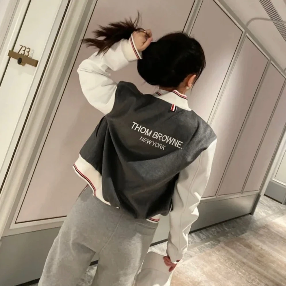 95新 THOMBROWNE 拼接夹克/1码/Xsps8983