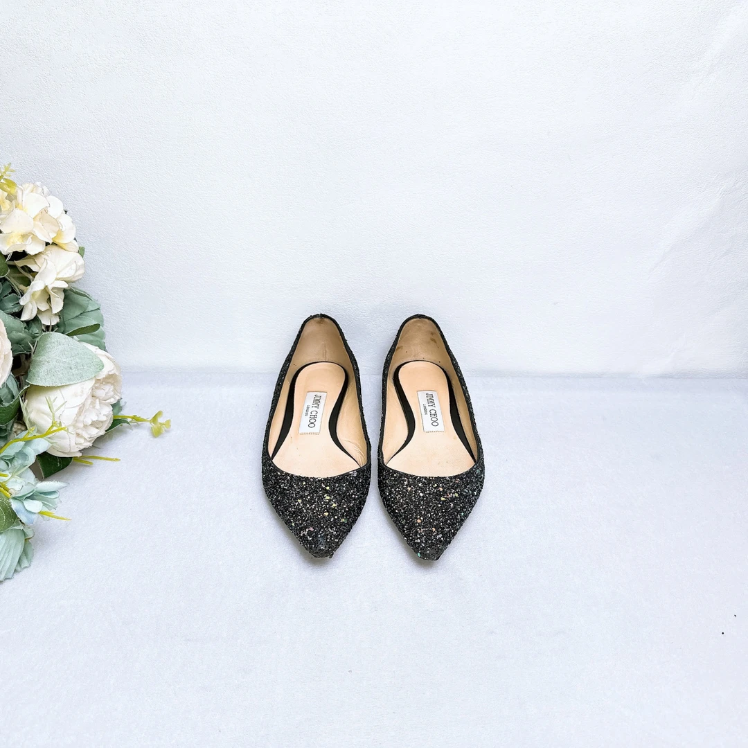 95新 JIMMY CHOO/吉米周 平底鞋 /35码/Xsps9075