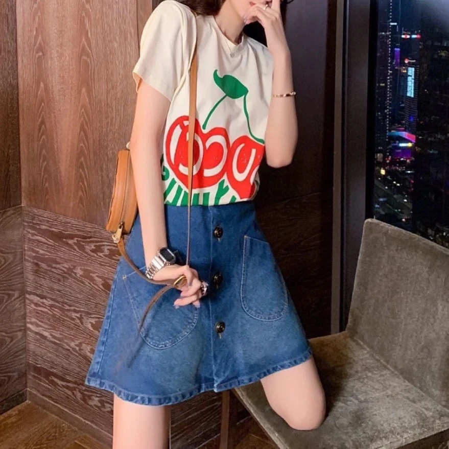 99新 GUCCI/古驰 Gucci牛仔短裙/38码/成色99/Xsp25983