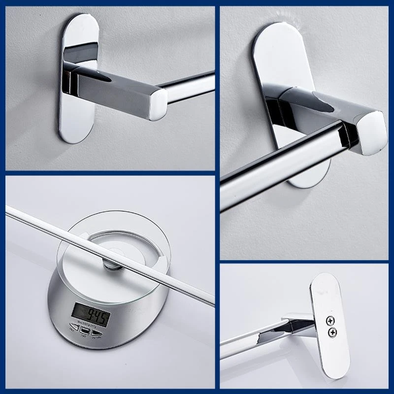 毛巾架免打孔浴室卫生间单杆不锈钢毛巾杆卫生间浴巾挂架置物架子