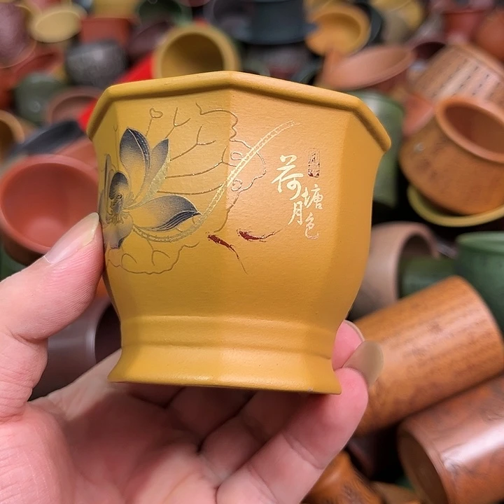 紫砂茶杯全手工紫砂主人杯