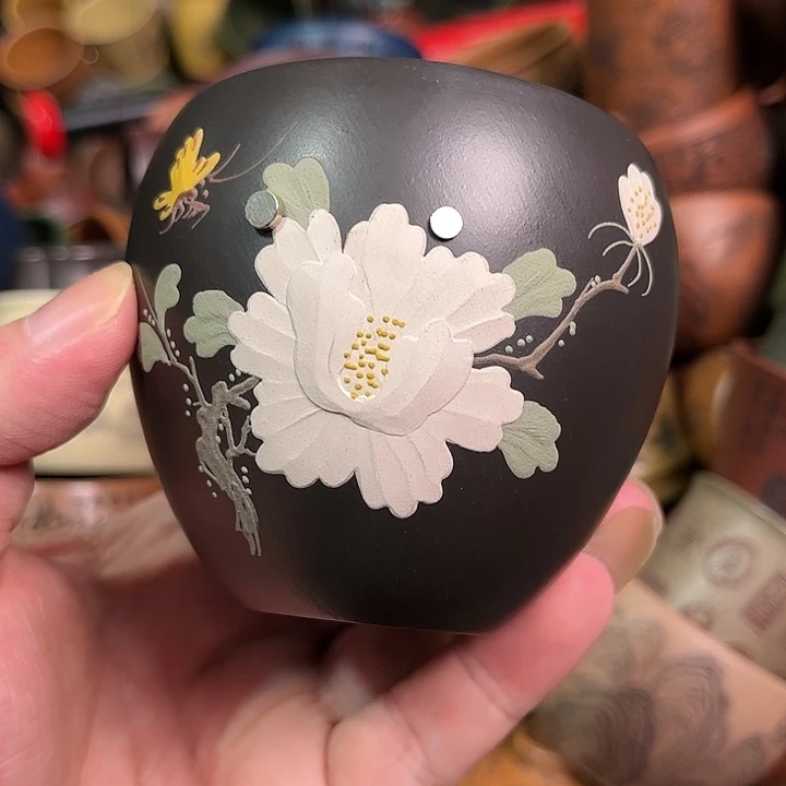 紫砂茶杯全手工紫砂主人杯