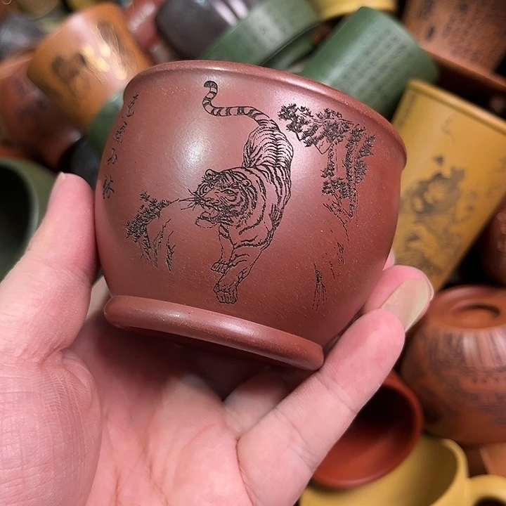 紫砂茶杯全手工紫砂主人杯