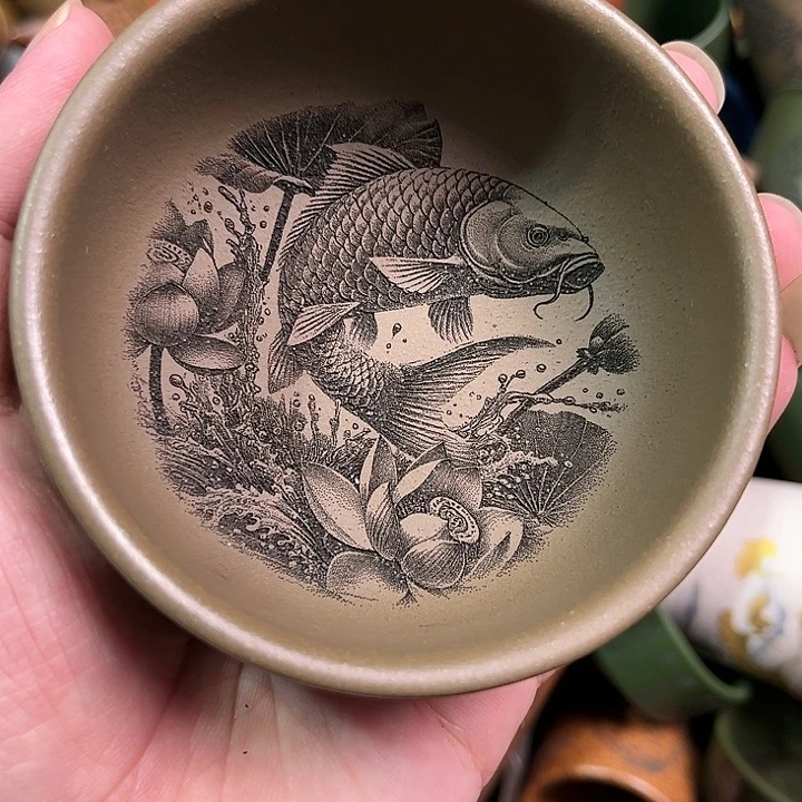 紫砂茶杯全手工紫砂主人杯